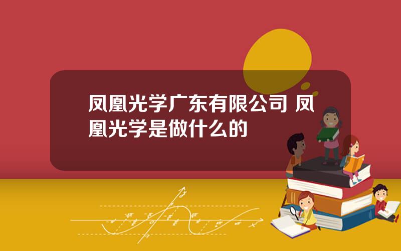 凤凰光学广东有限公司 凤凰光学是做什么的